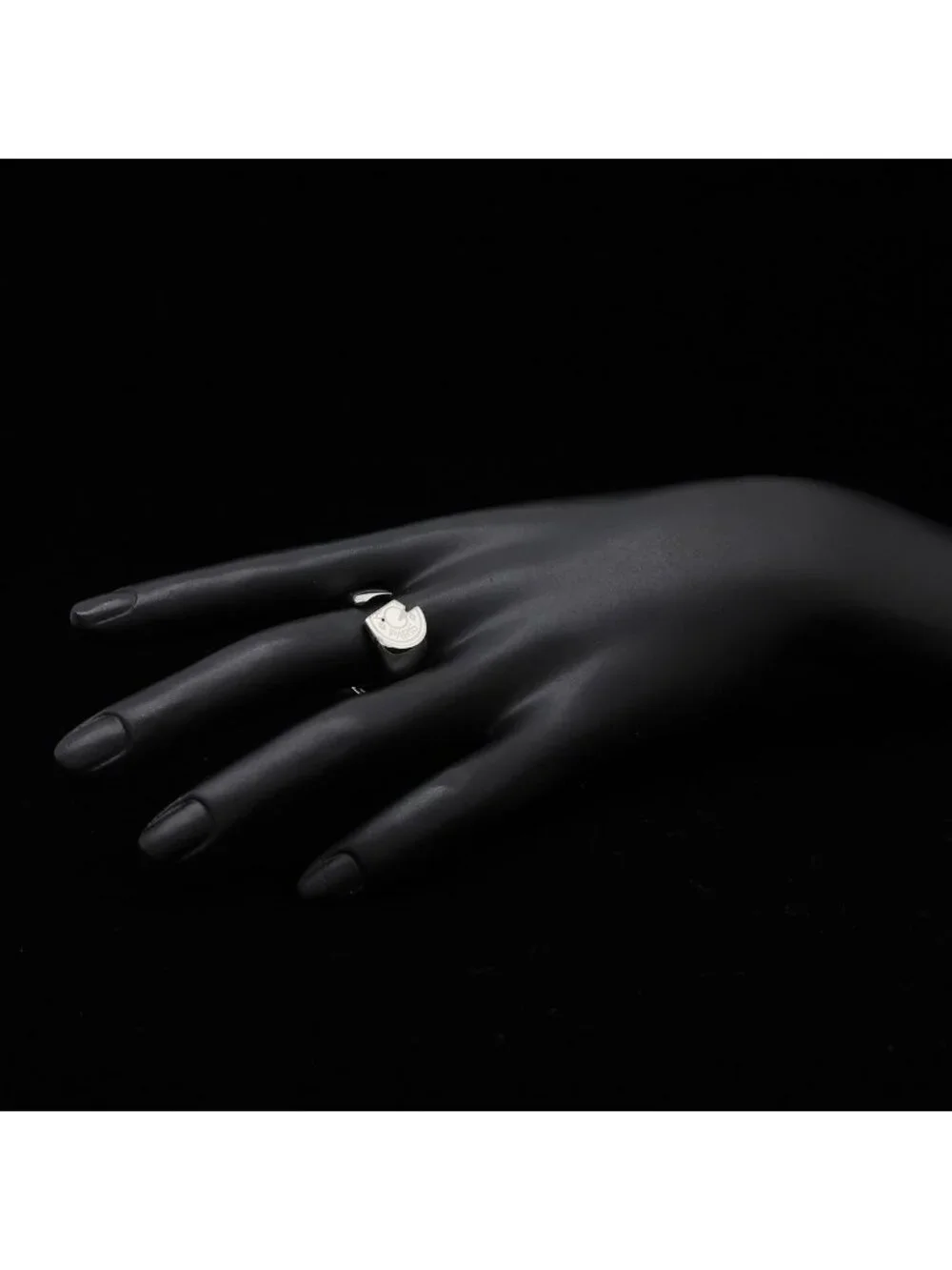 Hermes Clou de Selle Cal Open Ring Metal Ivory